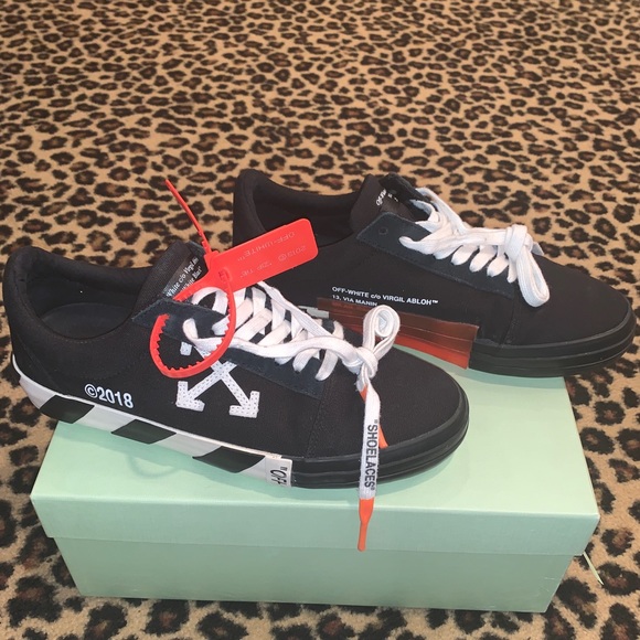 Off-White | Shoes | Offwhite Co Virgil Abloh Vulc Low Top Black | Poshmark